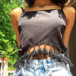 Black crop top